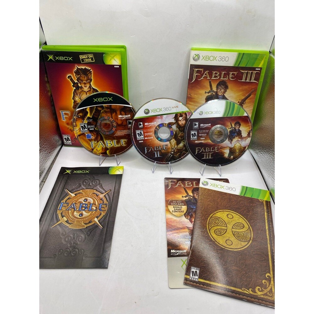 Fable Trilogy Bundle fable 1,2,3 OG Xbox and Xbox 360 tested